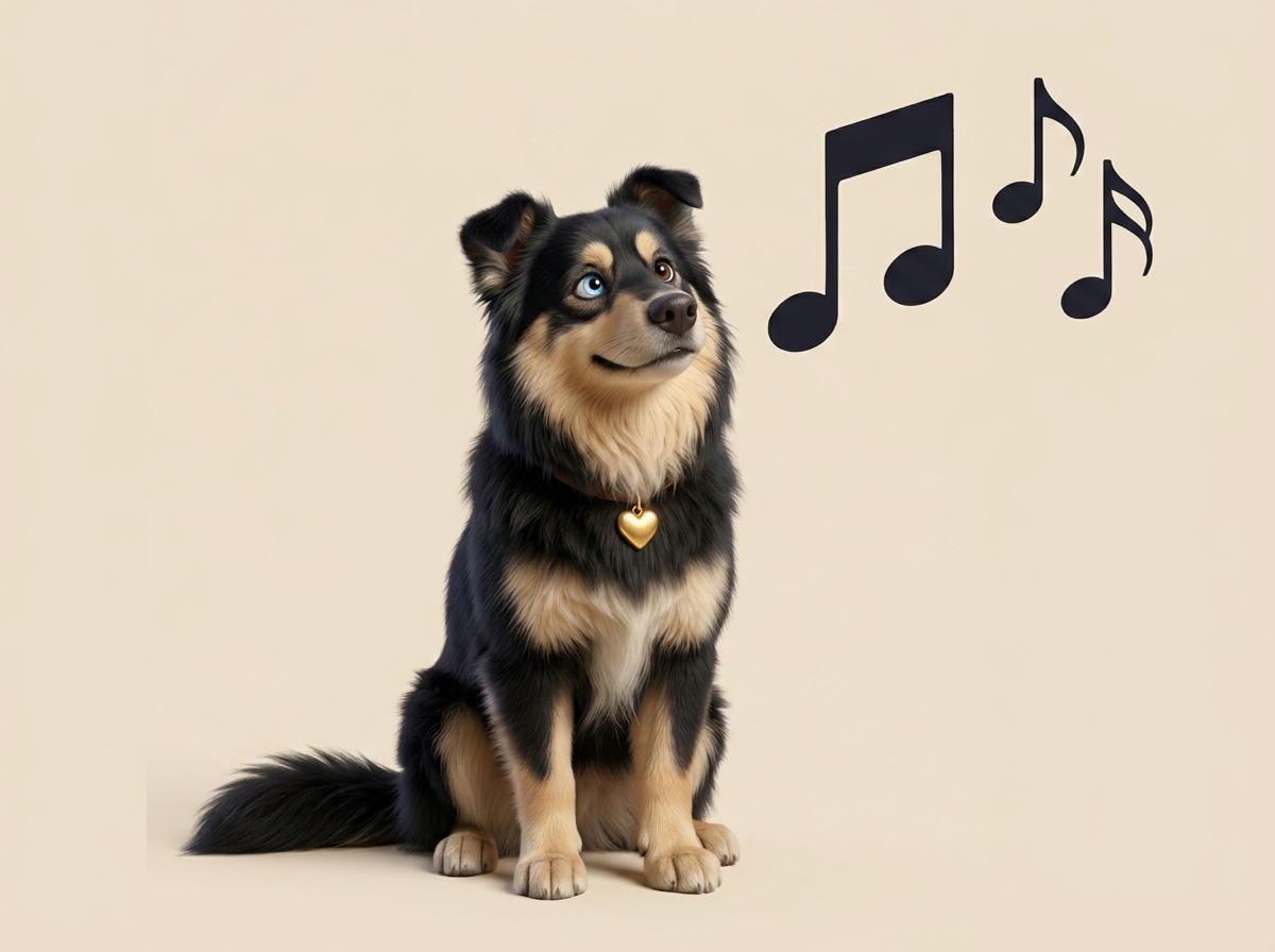 Watson listening to floating musical notes