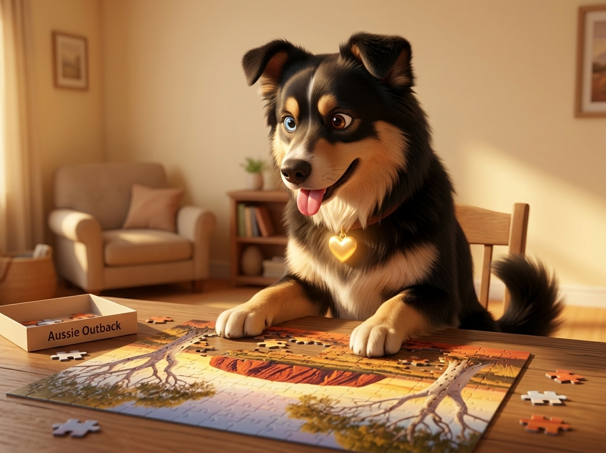 Watson doing a jigsaw puzzle