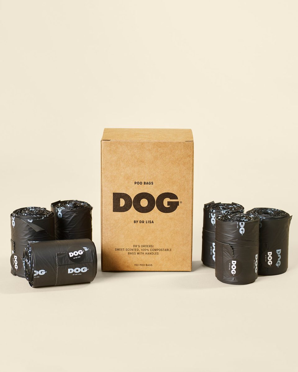 DOG by Dr Lisa compostable poo bags box with rolls
